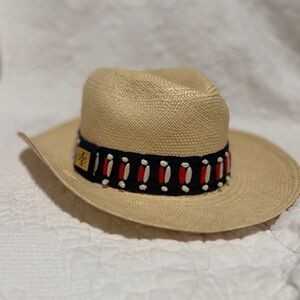 Tory Burch Straw Fedora Hat AUTHENTIC New without tags